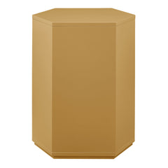 Kade Mustard Faceted Semi-Gloss Side Table - Ornate Home