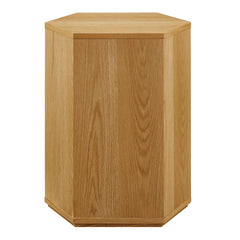 Kade Natural Faceted Wood Side Table - Ornate Home