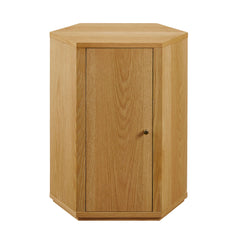 Kade Natural Faceted Wood Side Table - Ornate Home