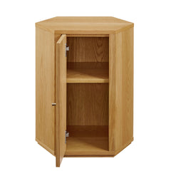 Kade Natural Faceted Wood Side Table - Ornate Home
