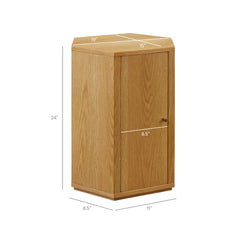 Kade Natural Faceted Wood Side Table - Ornate Home