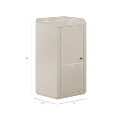 Kade Putty Faceted Semi-Gloss Side Table - Ornate Home