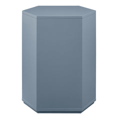 Kade Stillwater Blue Faceted Semi-Gloss Side Table - Ornate Home