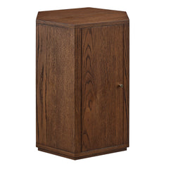 Kade Walnut Faceted Wood Side Table - Ornate Home