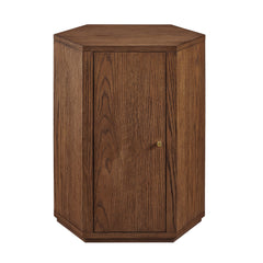 Kade Walnut Faceted Wood Side Table - Ornate Home