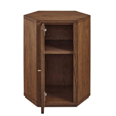 Kade Walnut Faceted Wood Side Table - Ornate Home