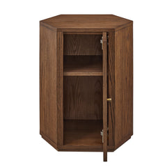 Kade Walnut Faceted Wood Side Table - Ornate Home