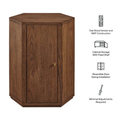 Kade Walnut Faceted Wood Side Table - Ornate Home