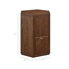 Kade Walnut Faceted Wood Side Table - Ornate Home