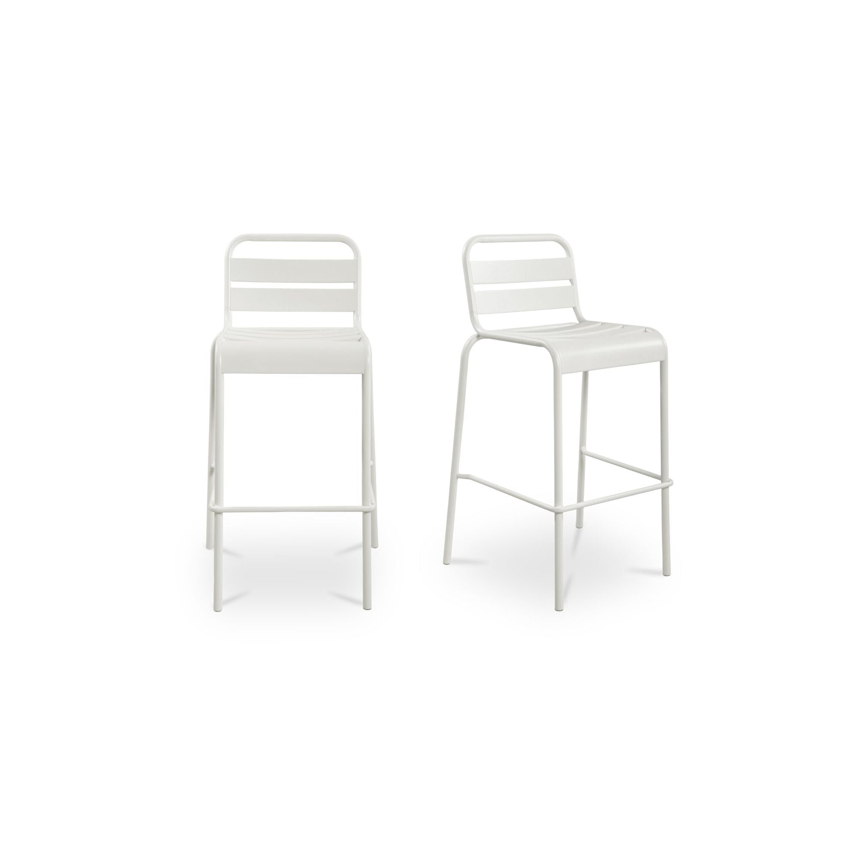 Kade White Outdoor Bar Stool (Set of 2) - Ornate Home