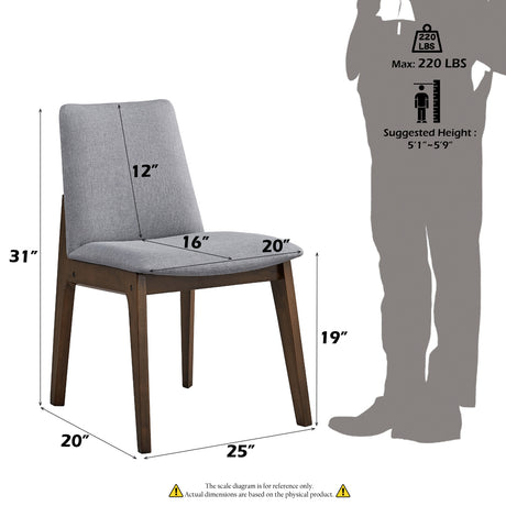 Kaela Walnut Side Chair (Set Of 2) - Ornate Home