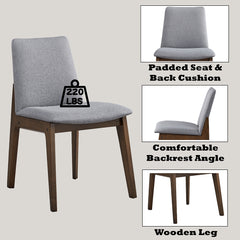 Kaela Walnut Side Chair (Set Of 2) - Ornate Home