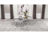 Kaelyn Chrome Nesting Coffee Tables - Ornate Home