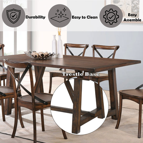 Kaelyn Dark Oak Dining Table - Ornate Home
