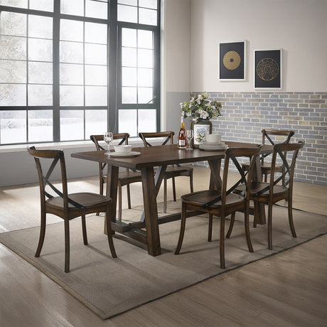 Kaelyn Side Chair in Dark Oak and Black (Set of 2) 73032 - Ornate Home