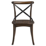 Kaelyn Side Chair in Dark Oak and Black (Set of 2) 73032 - Ornate Home