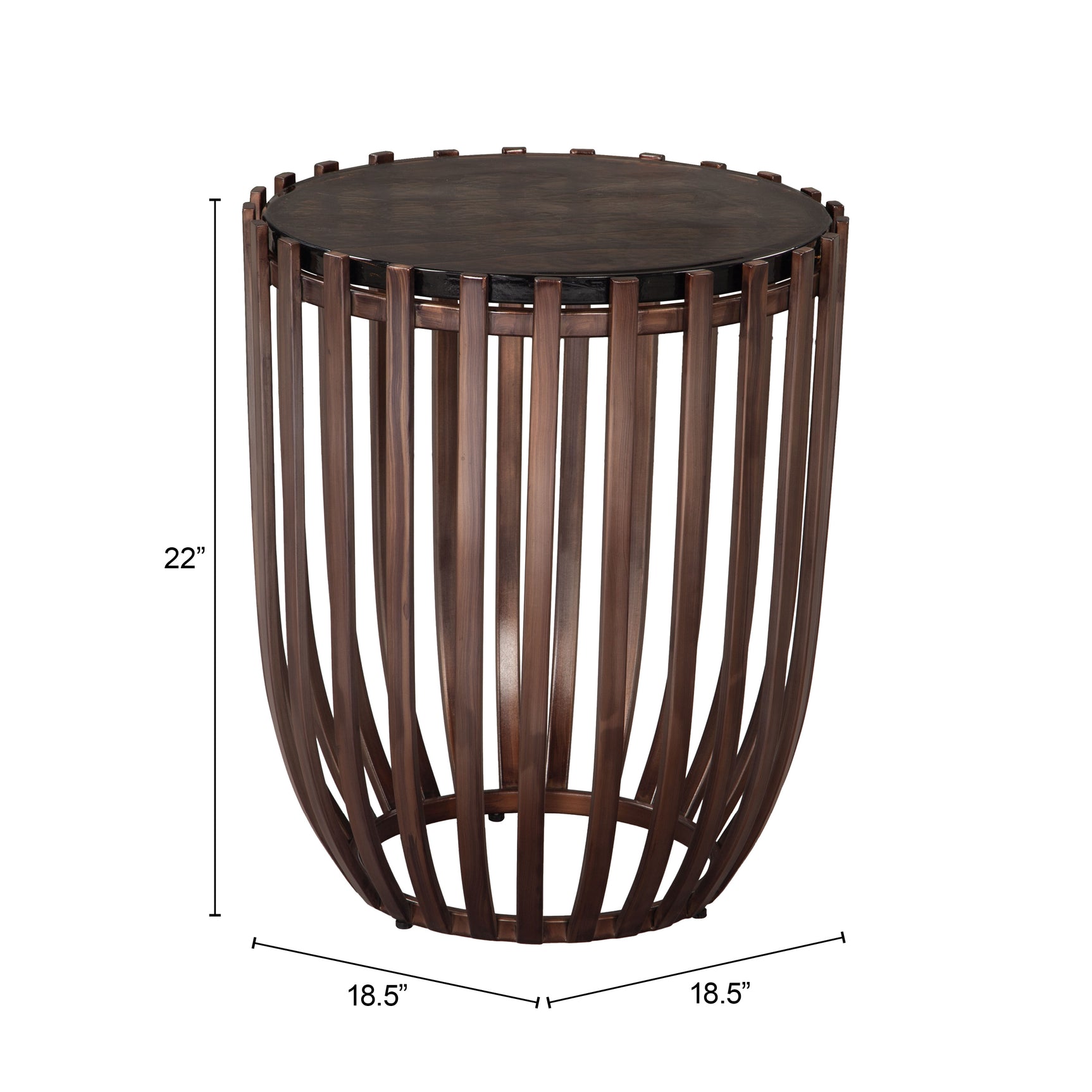 Kafig Bronze Side Table - Ornate Home