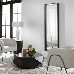 Kahn Black Oversized Rectangular Mirror - Ornate Home