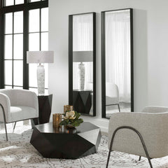 Kahn Black Oversized Rectangular Mirror - Ornate Home