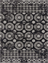 Kahraman Black & White Washable Rug - Clearance - Ornate Home
