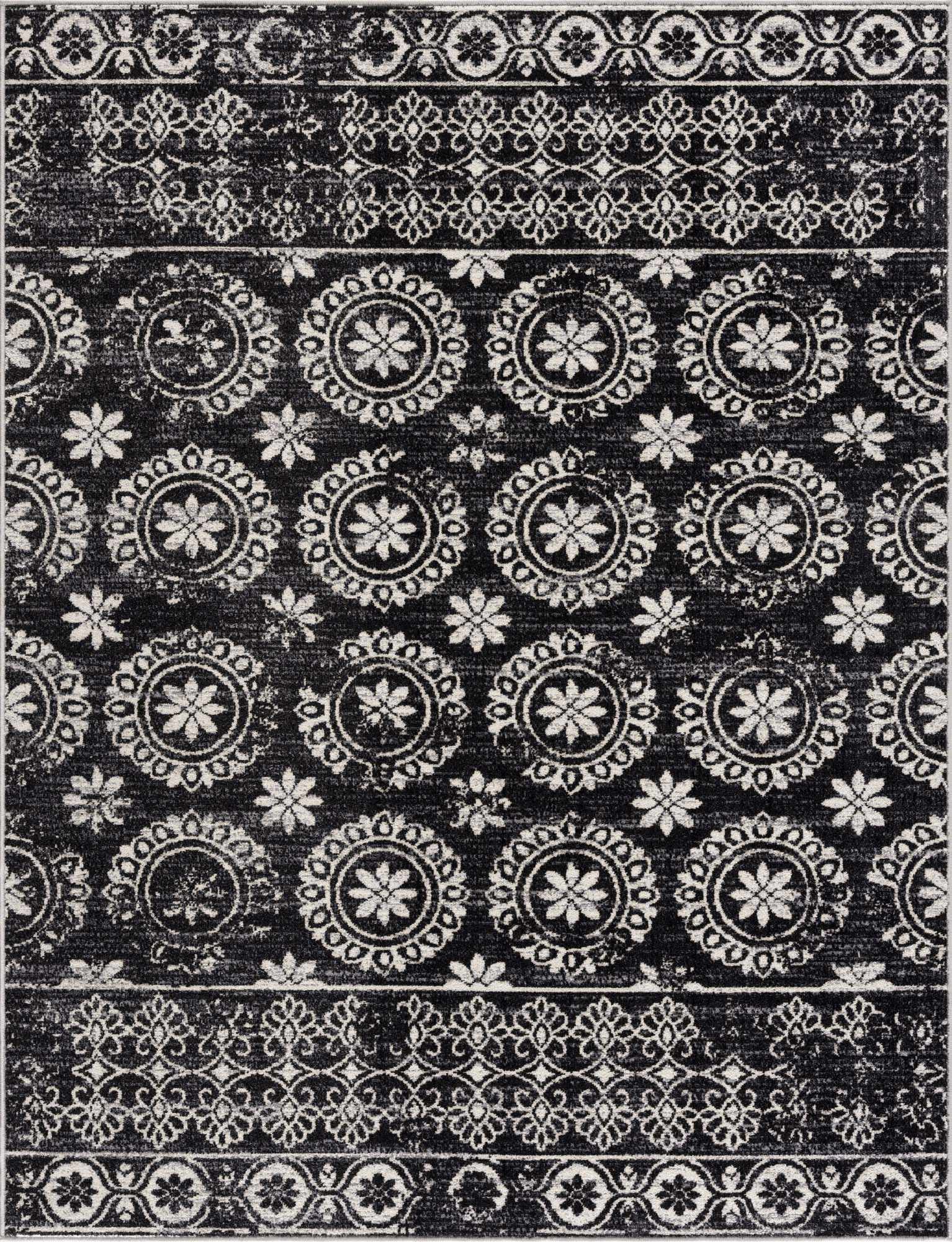 Kahraman Black & White Washable Rug - Clearance - Ornate Home