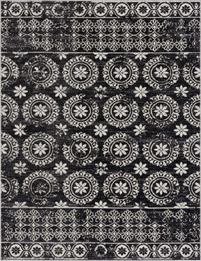 Kahraman Black & White Washable Rug - Clearance - Ornate Home