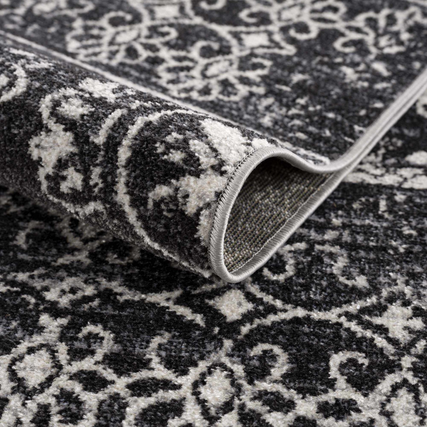 Kahraman Black & White Washable Rug - Clearance - Ornate Home