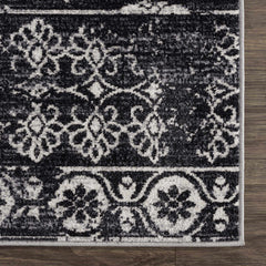 Kahraman Black & White Washable Rug - Clearance - Ornate Home