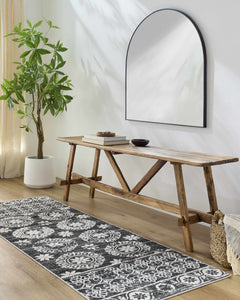 Kahraman Black & White Washable Rug - Clearance - Ornate Home