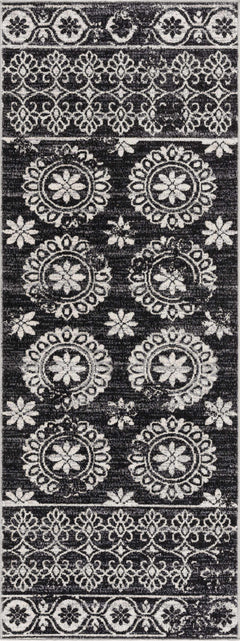 Kahraman Black & White Washable Rug - Clearance - Ornate Home