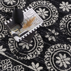 Kahraman Black & White Washable Rug - Clearance - Ornate Home