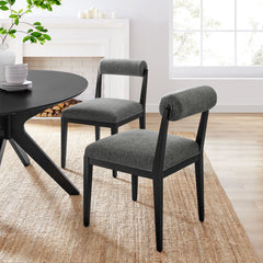 Kai Charcoal Fabric Dining Chair (Set of 2) - Ornate Home