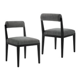 Kai Charcoal Fabric Dining Chair (Set of 2) - Ornate Home