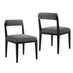 Kai Charcoal Fabric Dining Chair (Set of 2) - Ornate Home