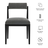 Kai Charcoal Fabric Dining Chair (Set of 2) - Ornate Home