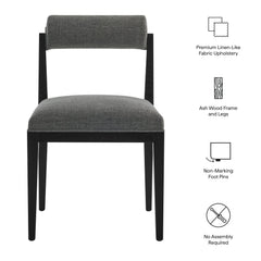 Kai Charcoal Fabric Dining Chair (Set of 2) - Ornate Home