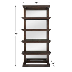 Kai Dark Walnut Etagere - Ornate Home