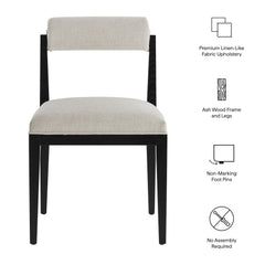 Kai Linen Fabric Dining Chair (Set of 2) - Ornate Home