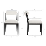 Kai Salt Fabric Dining Chair (Set of 2) - Ornate Home