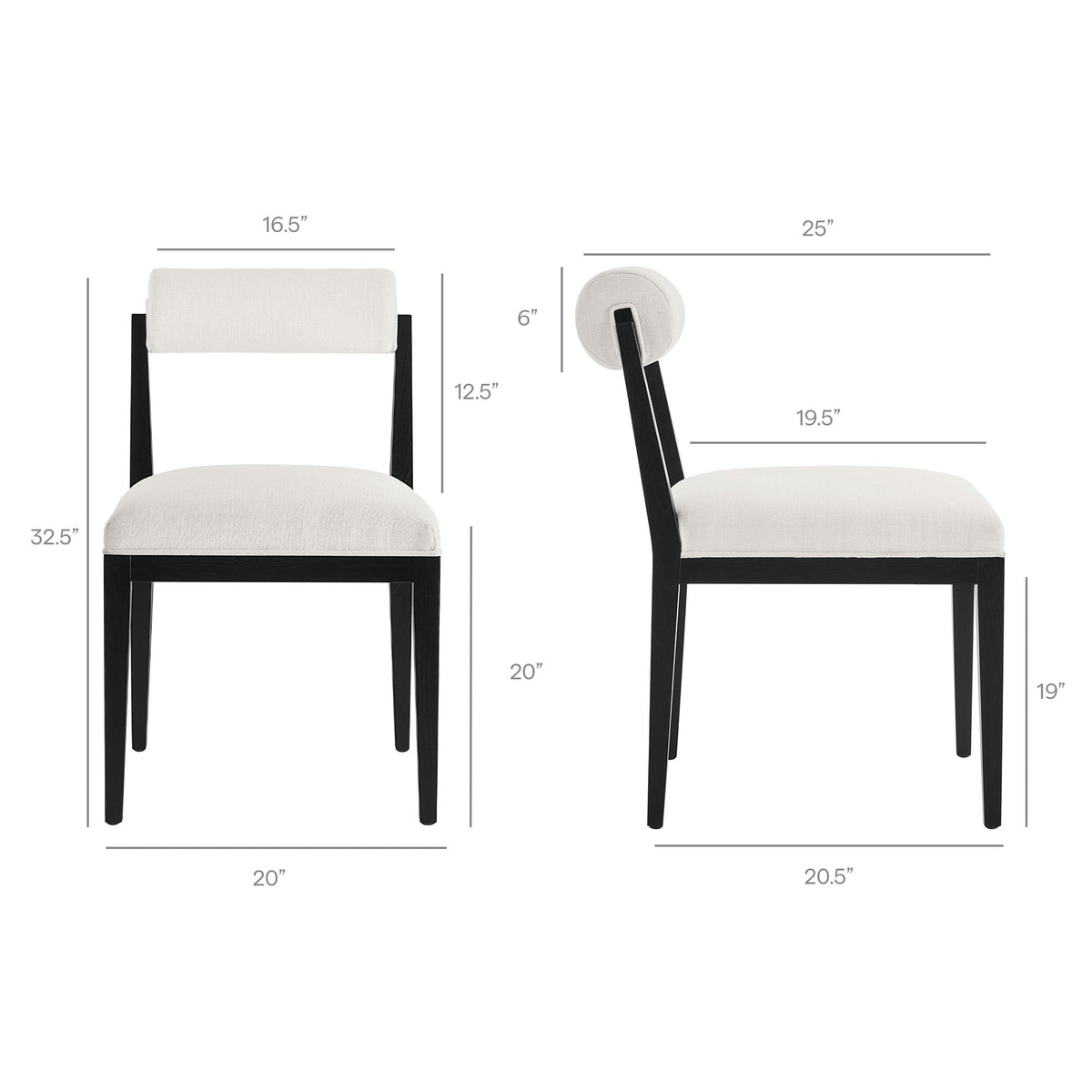 Kai Salt Fabric Dining Chair (Set of 2) - Ornate Home