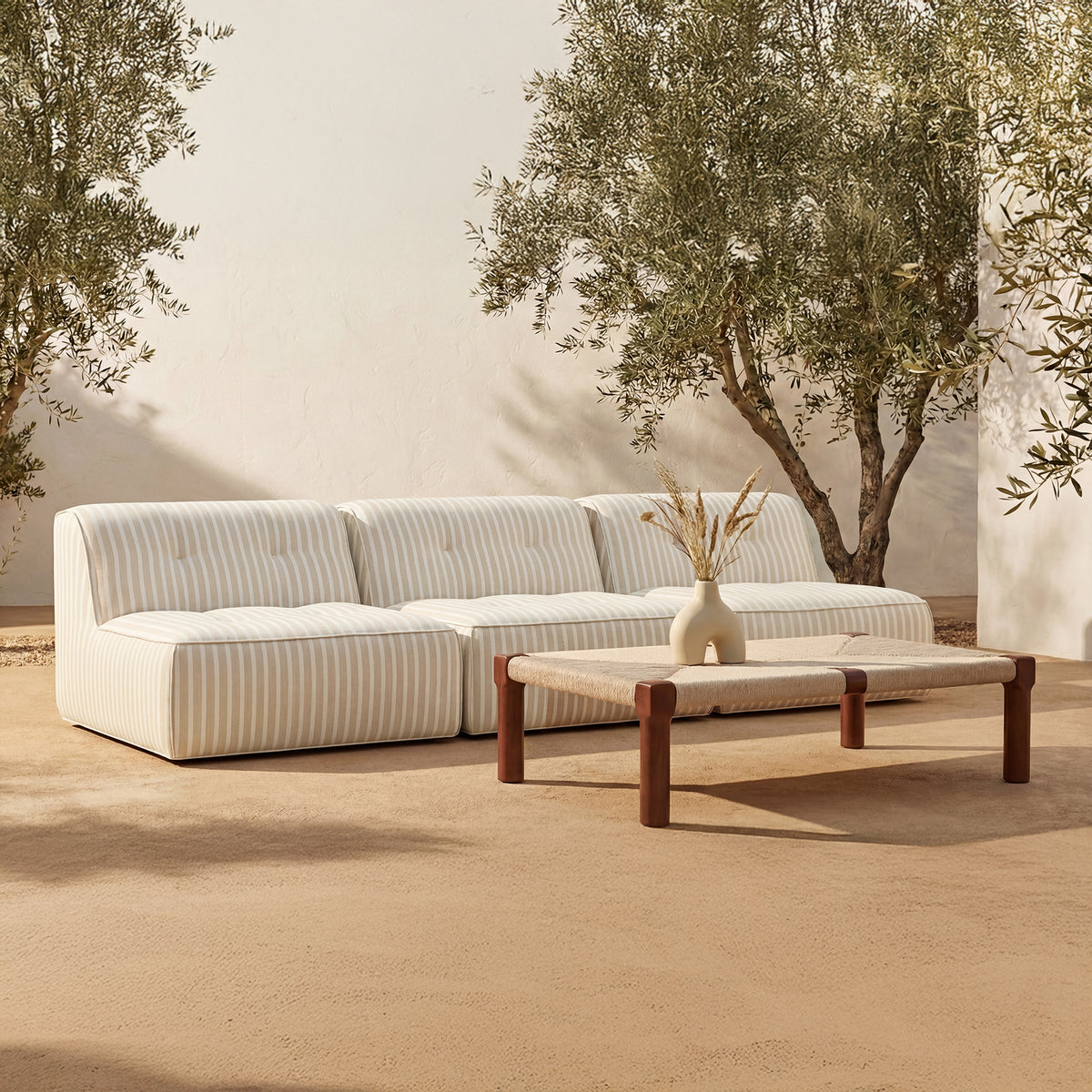 Kaia Dark Brown Outdoor Coffee Table - Ornate Home