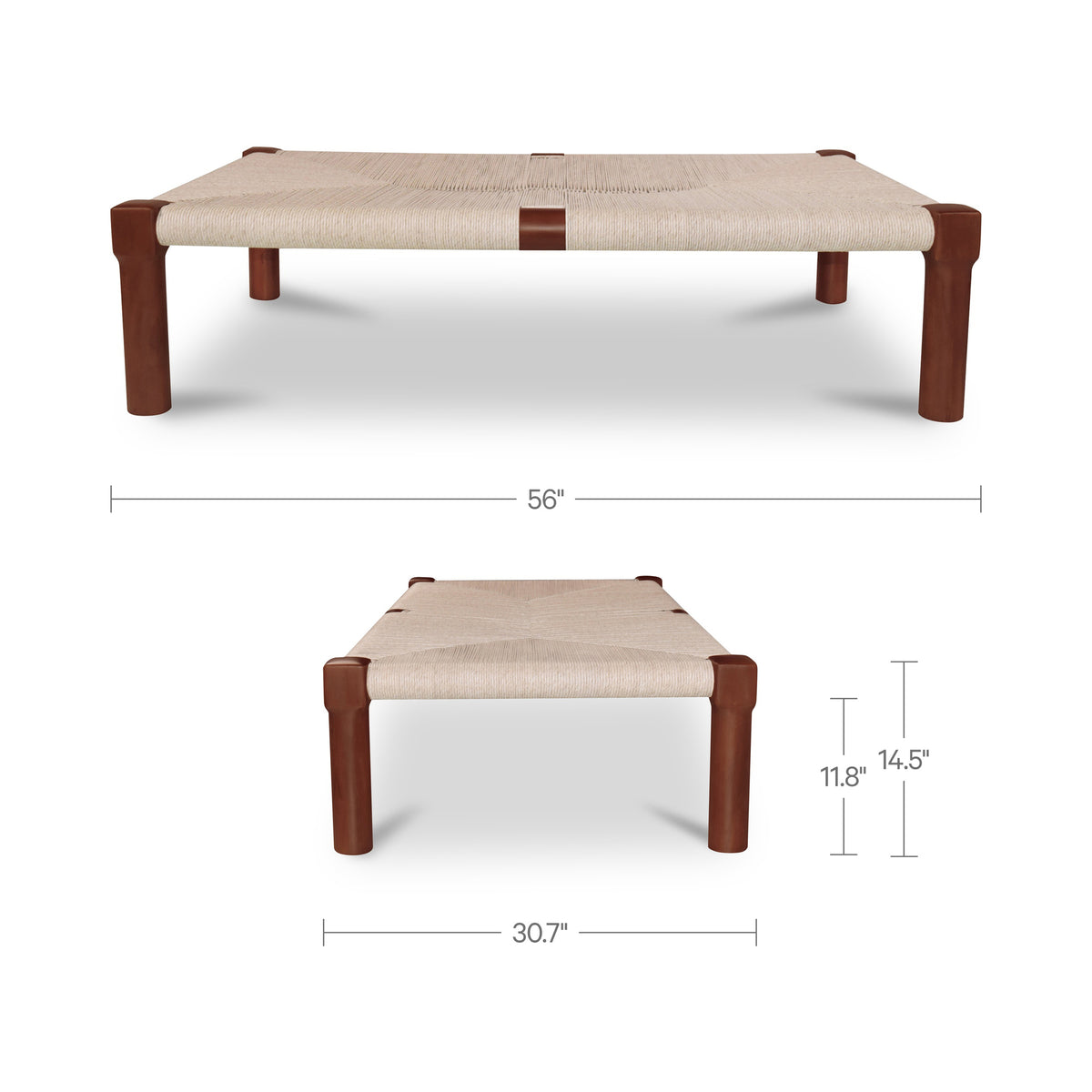 Kaia Dark Brown Outdoor Coffee Table - Ornate Home