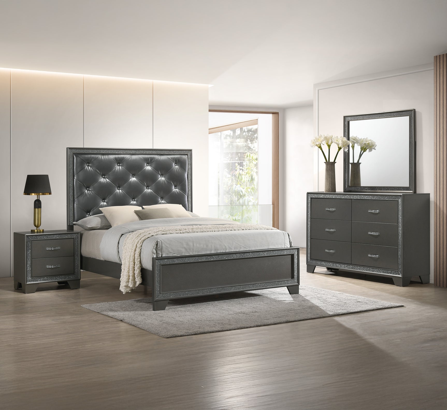 Kaia Gary King Upholstered Panel Bed - Ornate Home