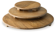 Kaidler Brown Tray Set (Set of 3) - Ornate Home