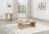 Kailani Beige Oak 2-piece Coastal Coffee and End Table Set - Ornate Home