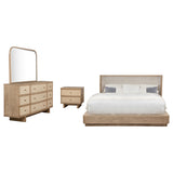 Kailani Beige Oak  4-piece California King Bedroom Set - Ornate Home