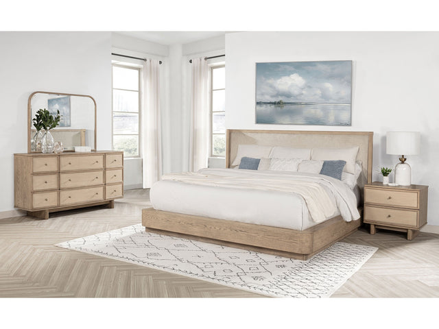 Kailani Beige Oak  4-piece Eastern King Bedroom Set - Ornate Home