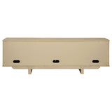 Kailani Beige Oak 79-inch 4-door Cane TV Stand Media Console - Ornate Home
