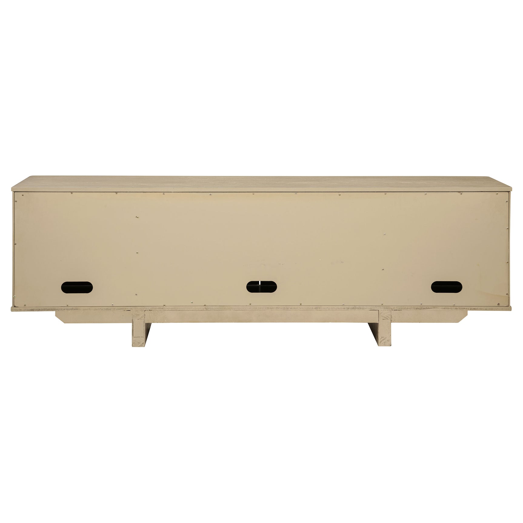 Kailani Beige Oak 79-inch 4-door Cane TV Stand Media Console - Ornate Home