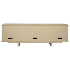 Kailani Beige Oak 79-inch 4-door Cane TV Stand Media Console - Ornate Home